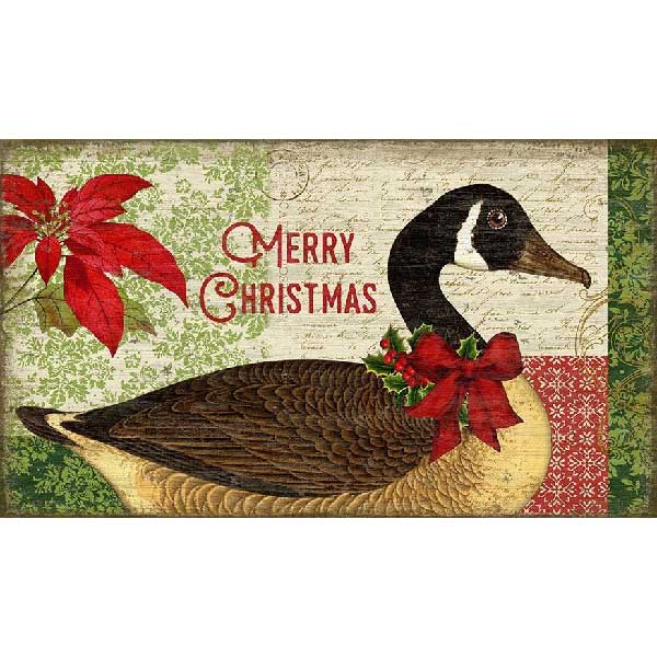 holiday wall decor with a Goose and the words: Merry Christmas