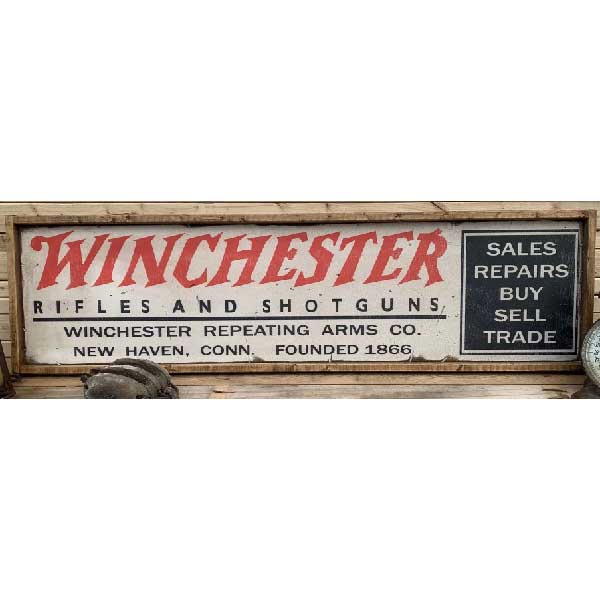 Winchester | Wood Sign | Framed | Vintage Ad | Rifles | Rustic