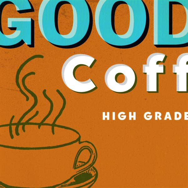 High Grade Coffee | Square | Kitchen | Café | Vintage Ad | Canvas Print