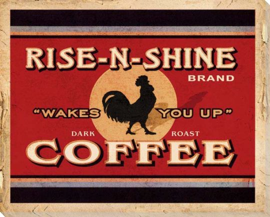Wakes You Up Coffee | Vintage-style | Kitchen | Café | Canvas Print