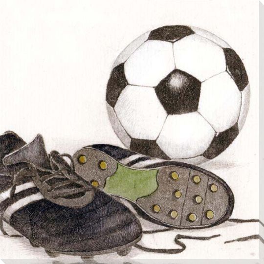 Soccer | Ball and Cleats | Sports | Wall Art | Canvas Print