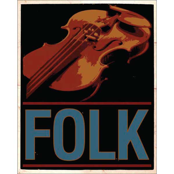 Musical Genres | Folk | Violin | Stretched Canvas Print