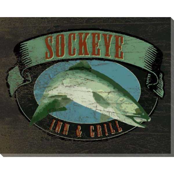 Sockeye | Inn & Grill | Salmon | Western | Canvas Print