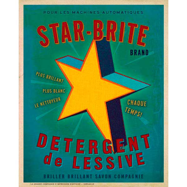 Vintage Ad | Star-Brite Brand | European | Vintage Poster | Canvas Print