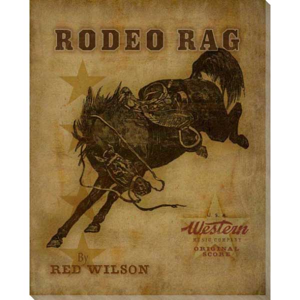 Rodeo Rag | Bucking Horse | Western | Music Company | Canvas Print