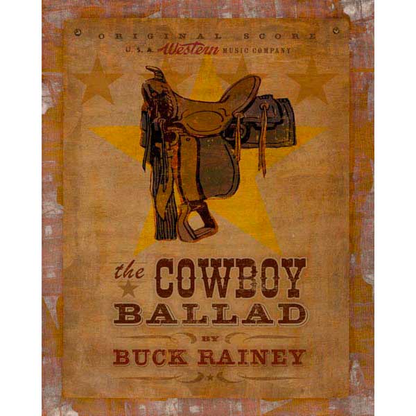 Cowboy Song | Saddle | Western | Music Company | Canvas Print