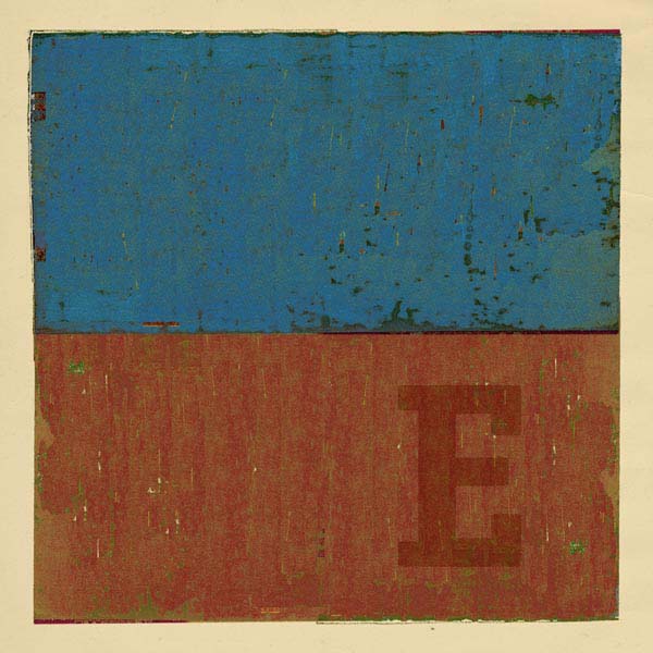 Boat flag letter E - nautical art; canvas print