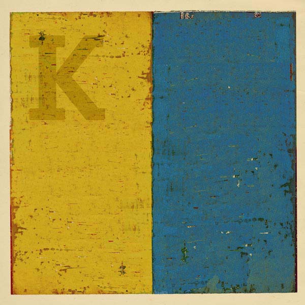 Boat flag letter K - nautical art; canvas print