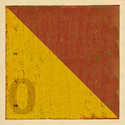 Boat flag letter O - nautical art; canvas print