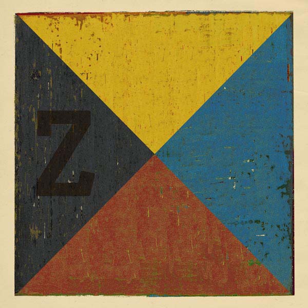 Boat flag letter Z - nautical art; canvas print