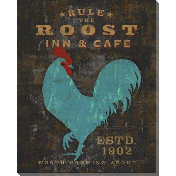 Rooster | Inn & Cafe | Rule the Roost | Farmhouse | Canvas Print