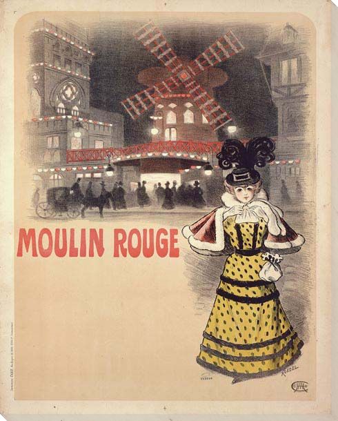 Moulin Rouge | European | Vintage Poster | Canvas Print