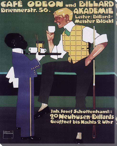 Vintage Ad | Cafe | European | Vintage Poster | Canvas Print