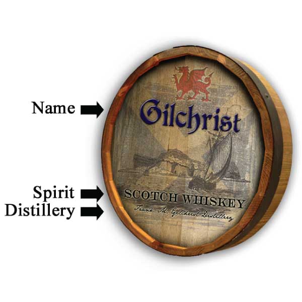 Custom Barrel Sign | Scotch Whiskey | Distillery | Personalize the Text
