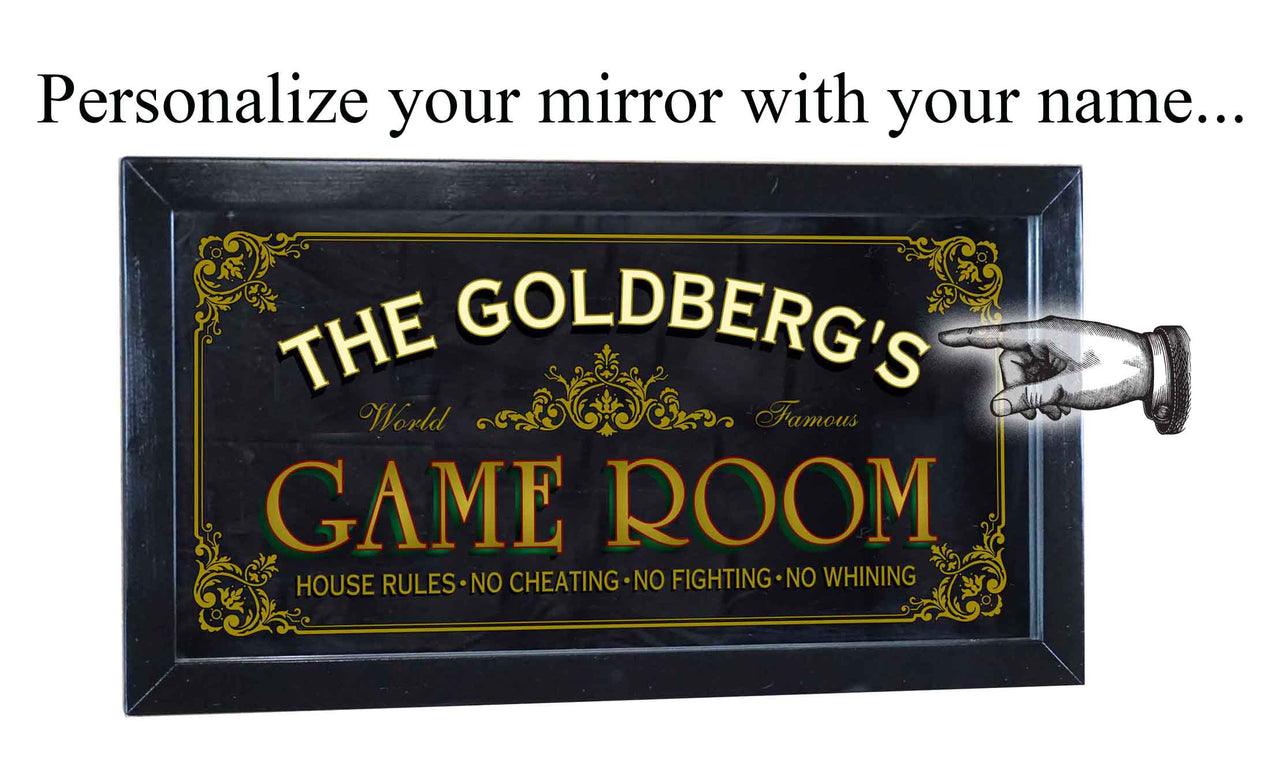 Game Room | Mirror | Personalize It! | 12" x 26”