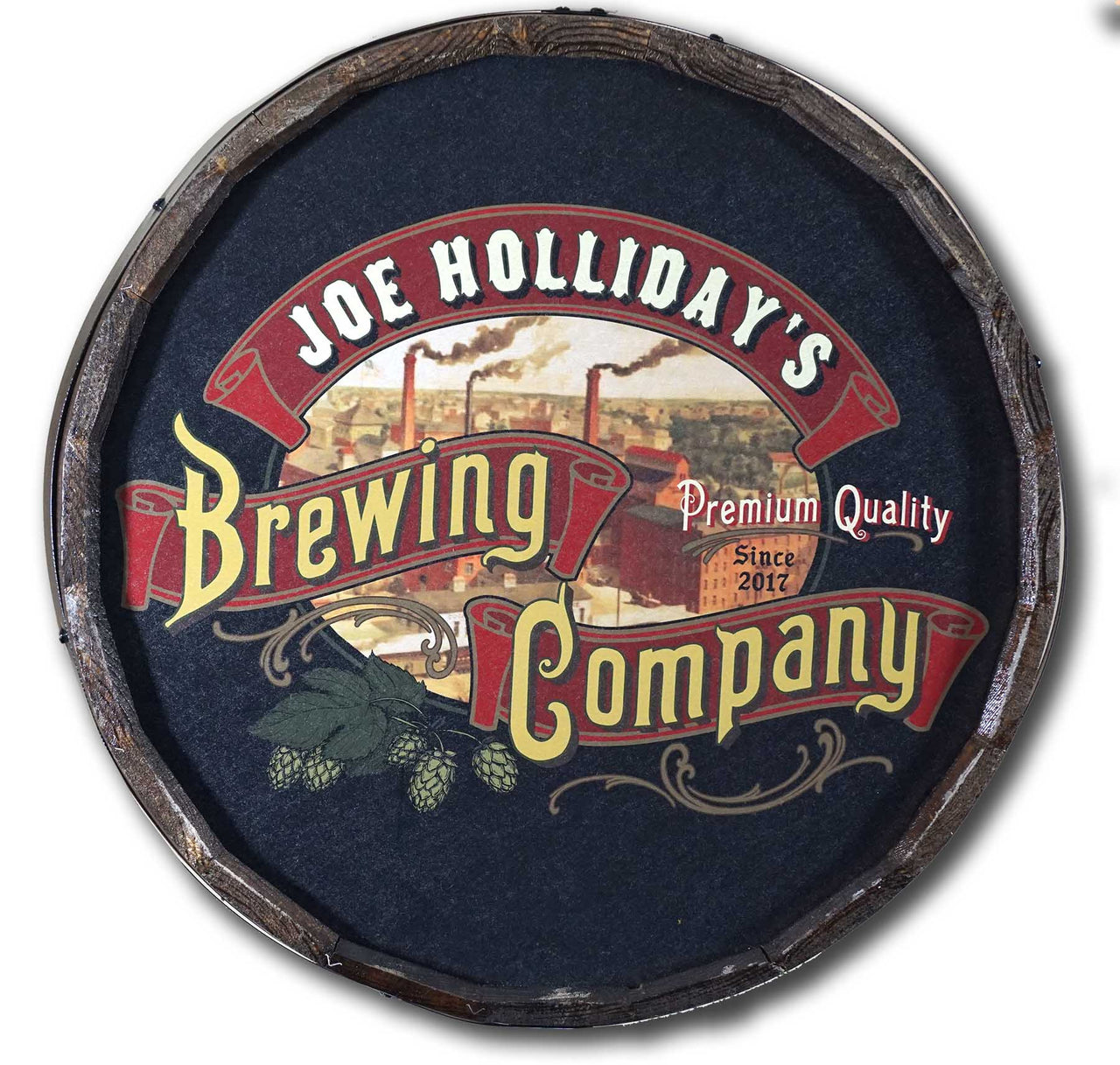 Personalized Brewing Company | Barrel Sign | 21" Round | Customize It!