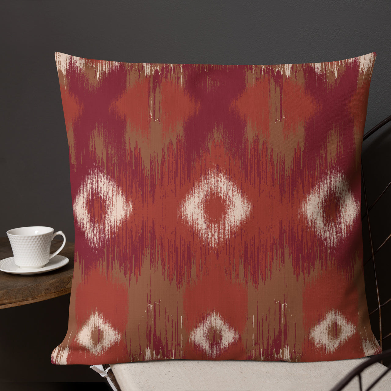 Teepee at Sunset | Pattern on Back | Throw Pillow