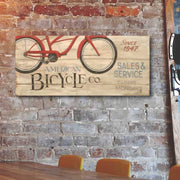 vintage wood sign for American Bicycle Co. Wall decor for your home or business