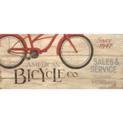 vintage wood sign for American Bicycle Co. wood sign for wall art
