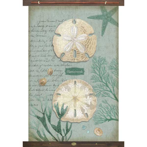 Sand Dollar II | Canvas Tapestry | Coastal Wall Art | Design by Suzanne Nicolle