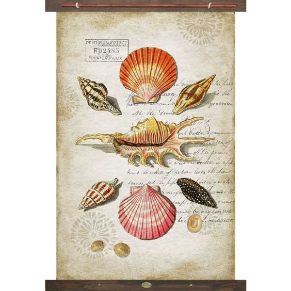 Seashells | Canvas Tapestry | Coastal Wall Art | Design by Suzanne Nicolle
