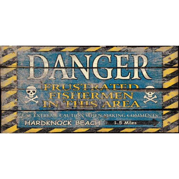 Frustrated Fisherman | Warning | Vintage-style Sign | Personalize It!