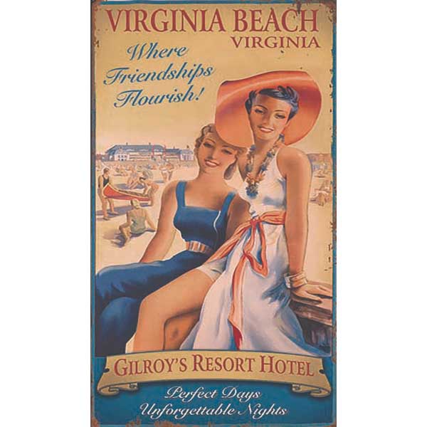 Beach Resort | Vintage Ad | Virginia | Vintage Sign | Personalize It
