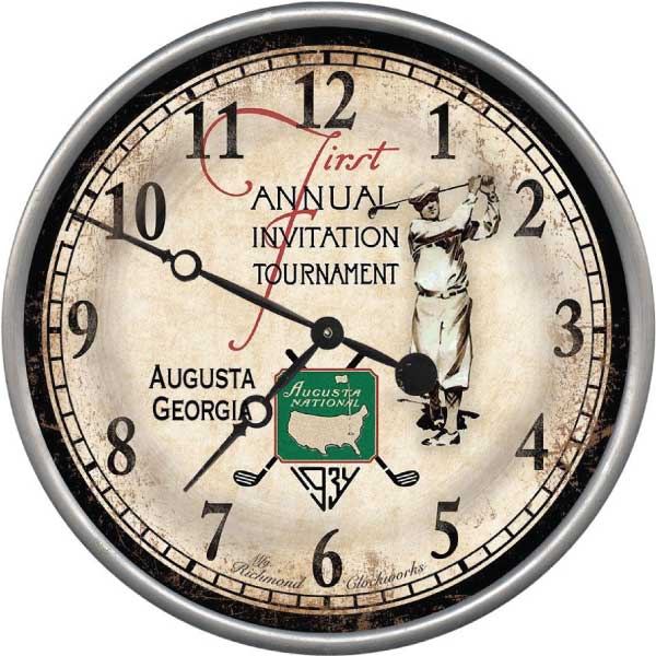 Augusta National Golf Invitational Wall Clock with image of a golfer; Augusta, GA; Masters?