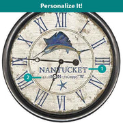 Personalize your clock, sailfish and town name