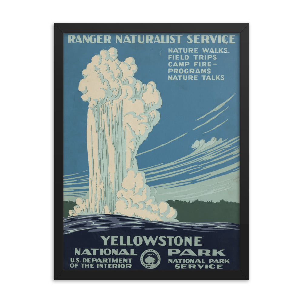 Yellowstone Ranger Service | Framed Poster | 24" x 18"