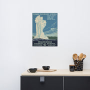 Yellowstone park poster in kitchen