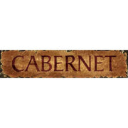 Cabernet distressed wood sign