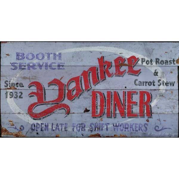 Yankee Diner | Restaurant Sign | Vintage Wood Sign | Personalize It!