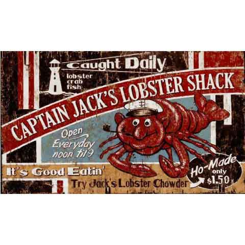 Captain Jack's Lobster Shack vintage ad