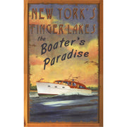 New York' Finger Lakes the Boater's Paradise with image of a old yacht