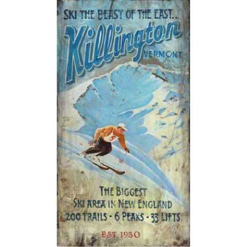 Ski Killington | Vintage Sign | Vermont | Winter