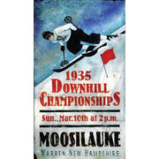 Vintage ad for 1935 Downhill Ski Championship; New Hampshire