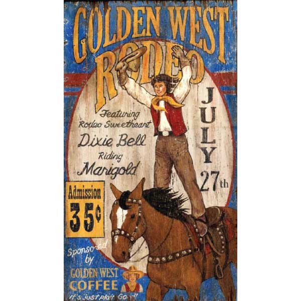 Rodeo Sweetheart | Golden West | Vintage Sign | Personalize It!