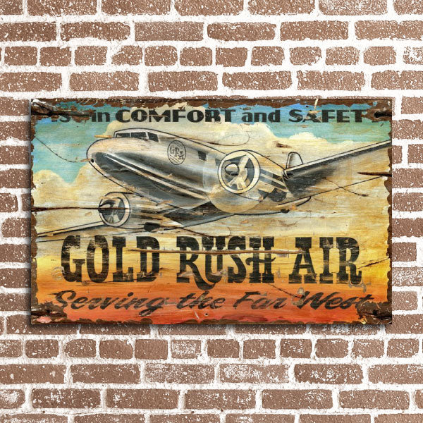 Image of DC-3 in ad for Gold Rush Air