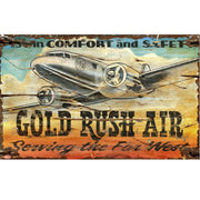 DC-3 classic airplane in ad for Gold Rush Air