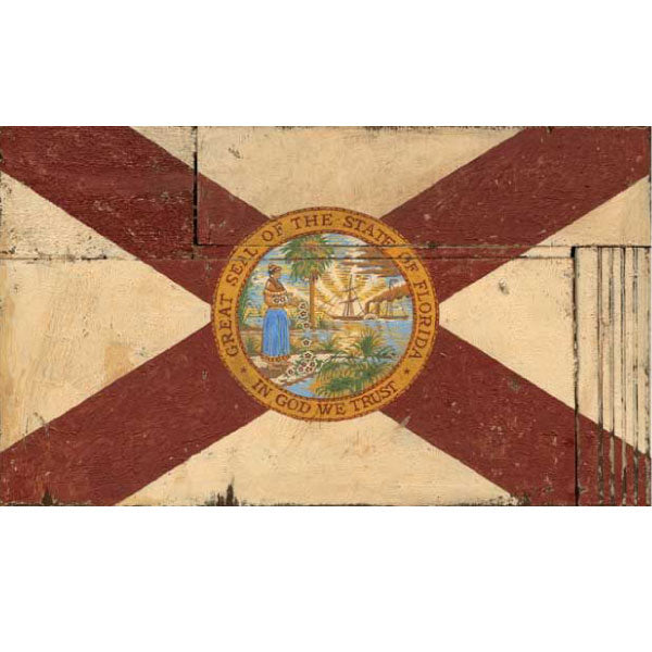 Florida state flag vintage, antique look