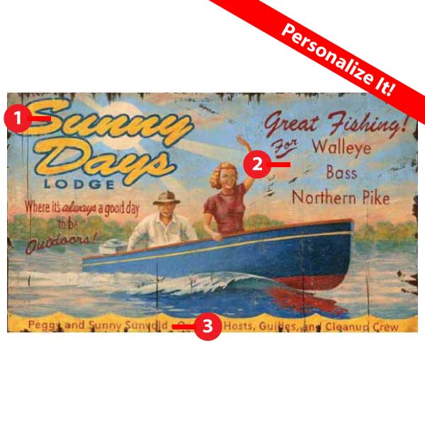 Lake Resort Sign | Lodge | Wall Art | Fishing | Personalize It!