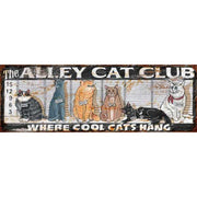 police line-up of cats; alley cat club; where cool cats hang