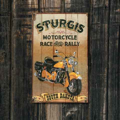 Sturgis - Motorcycle Rally Vintage Sign | South Dakota | Transportation