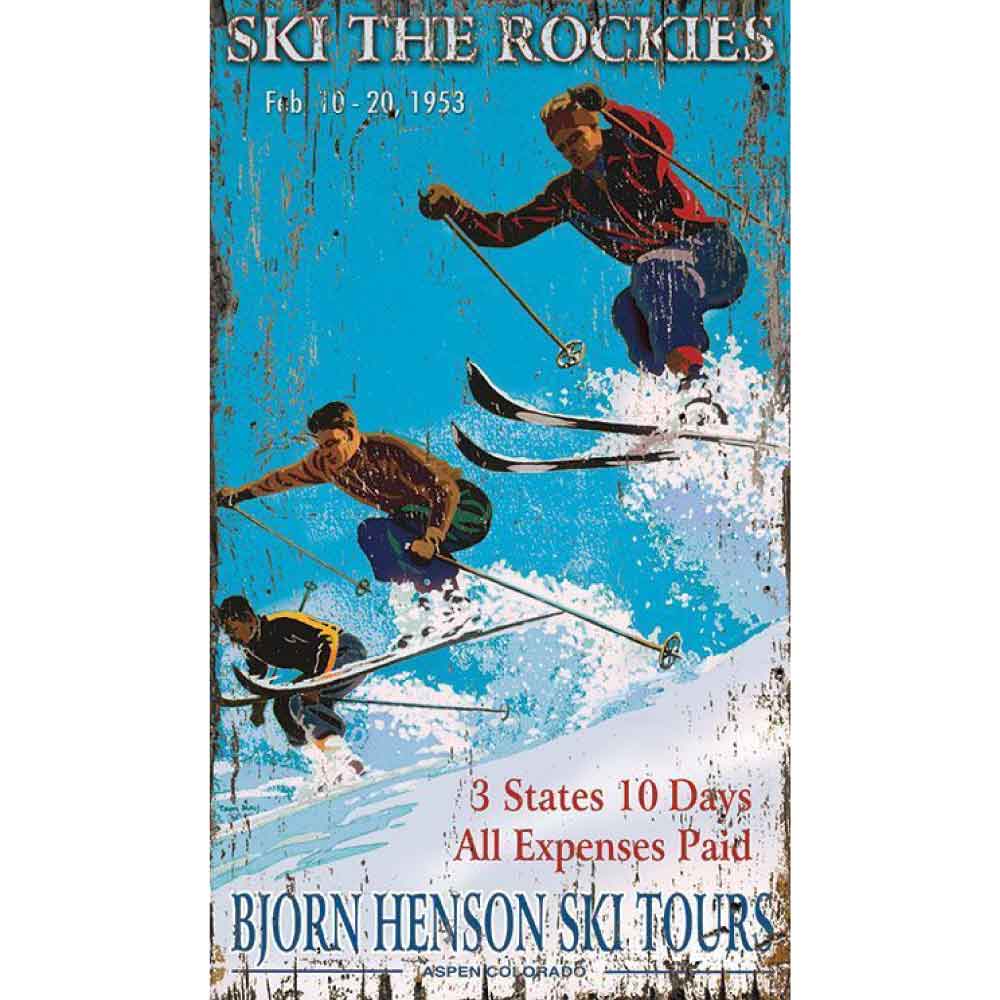 Ski the Rockies | Vintage Sign | Skiing | Aspen | Personalize It