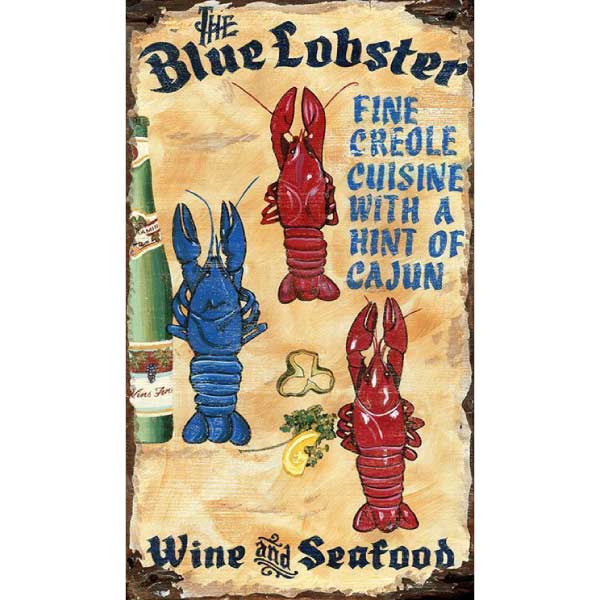 The Blue Lobster | Seafood Restaurant | Creole | Cajun | Vintage Sign