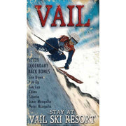 retro wall decor of Vail ski resort downhill racing; back bowls