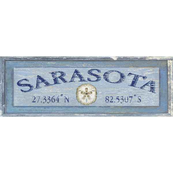 Coastal Sand Dollar Vintage Wood Sign