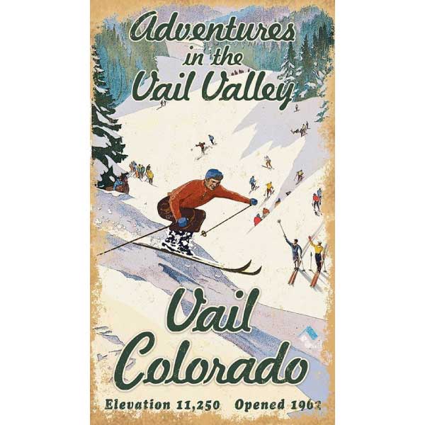 Vail Valley | Ski Resort | Colorado | Vintage Sign