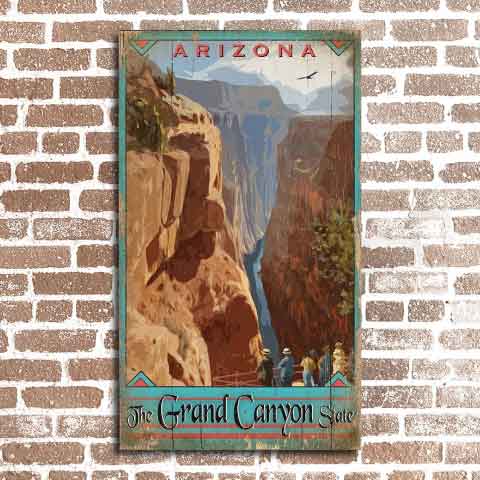 Grand Canyon National Park distressed vintage sign